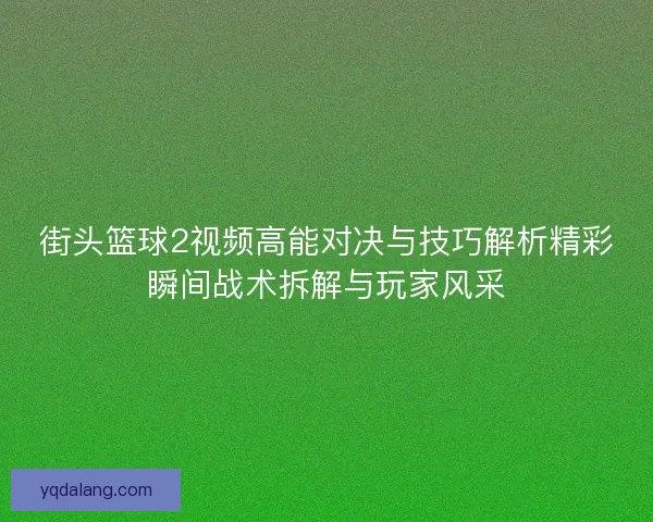 街头篮球2视频高能对决与技巧解析精彩瞬间战术拆解与玩家风采